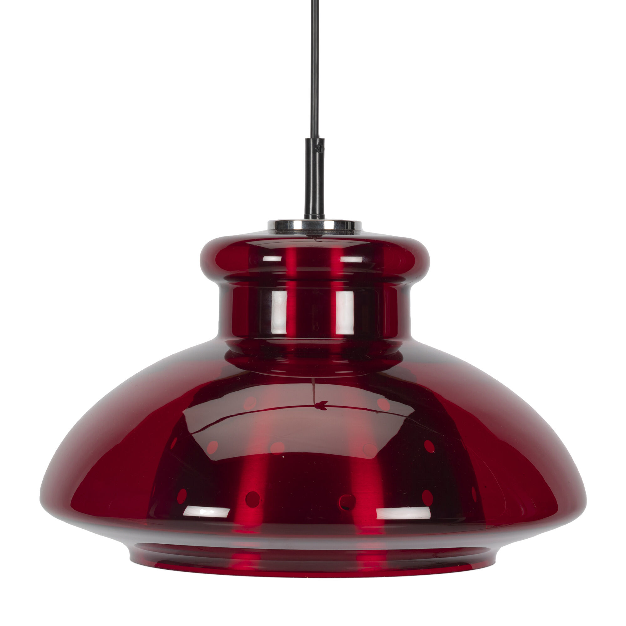 Red Glass Doria Lights Pendant Lamp