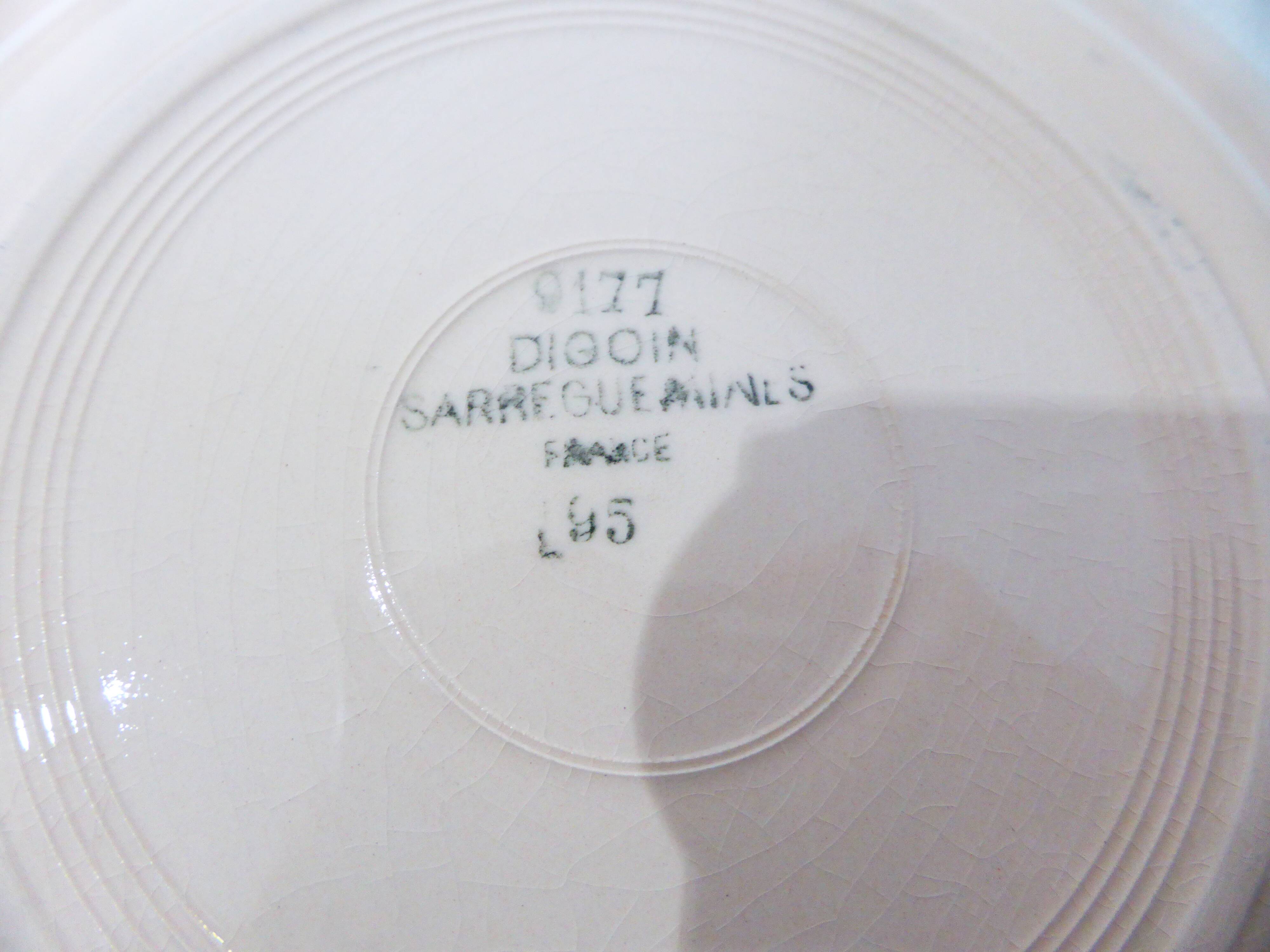 6 vintage soup plates from Digoin Sarreguemines 2101115