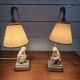 Pair of Louis XVI style bedside lamps, late 19th century