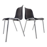 Ensemble de 2 chaises mid-century Europa conçues par Helmut Starke, années 1990.