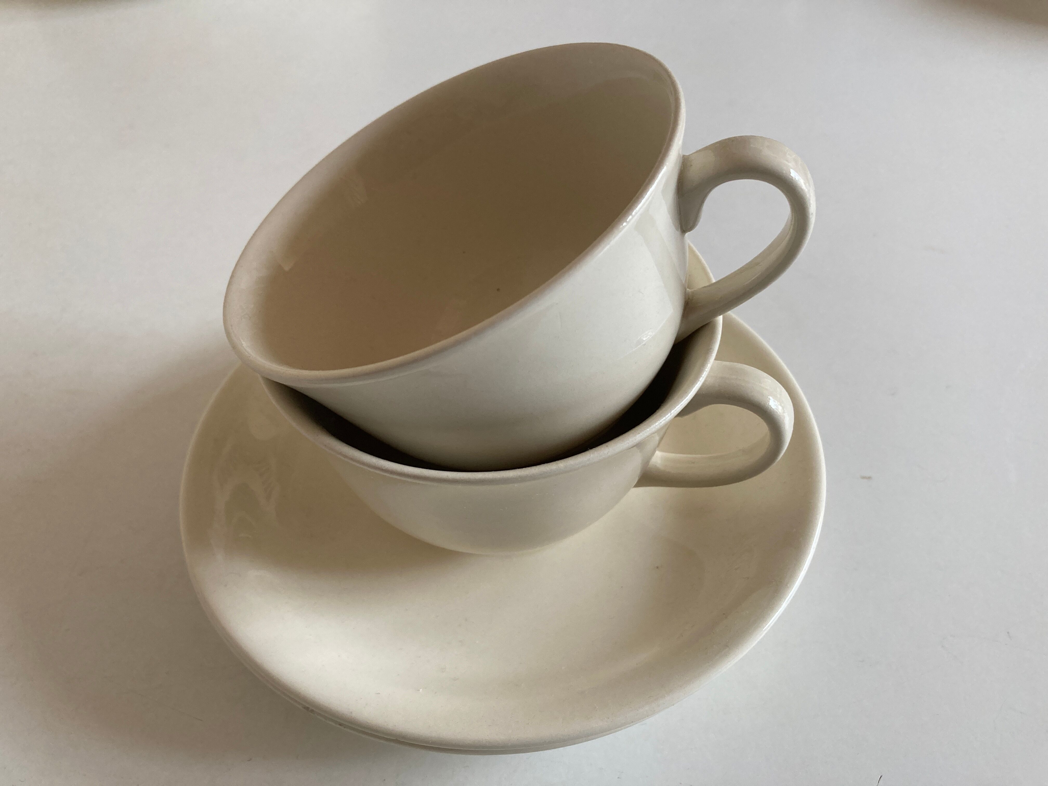 Pair of Villeroy Belgium porcelain breakfast sets 1960