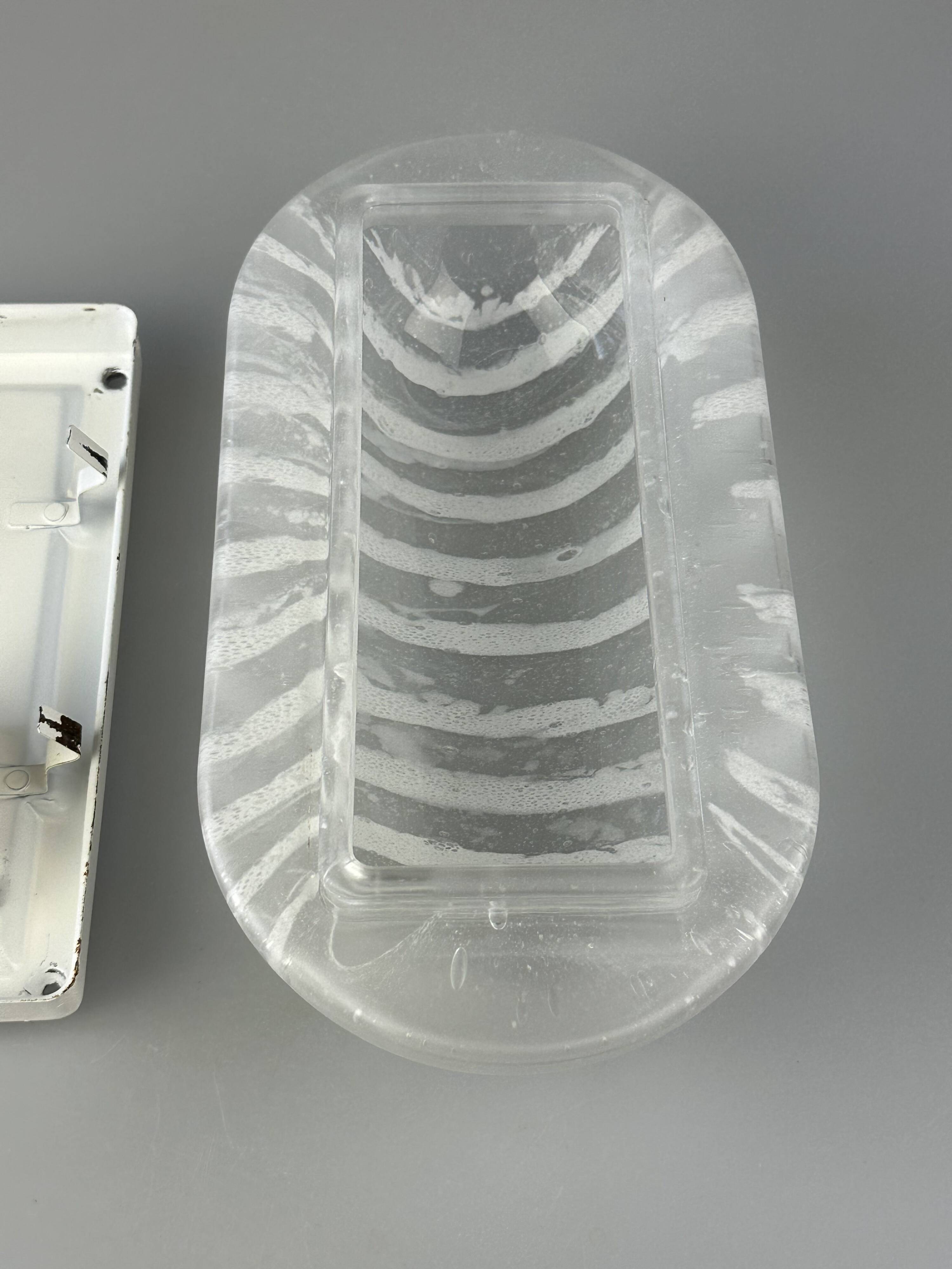 1960s/70s Wall Lamp Peill & Putzler Germany Glass & Metal Space Age Design