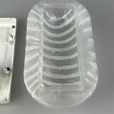 1960s/70s Wall Lamp Peill & Putzler Germany Glass & Metal Space Age Design