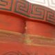 Stool Chinese pedestal table old red lacquer
