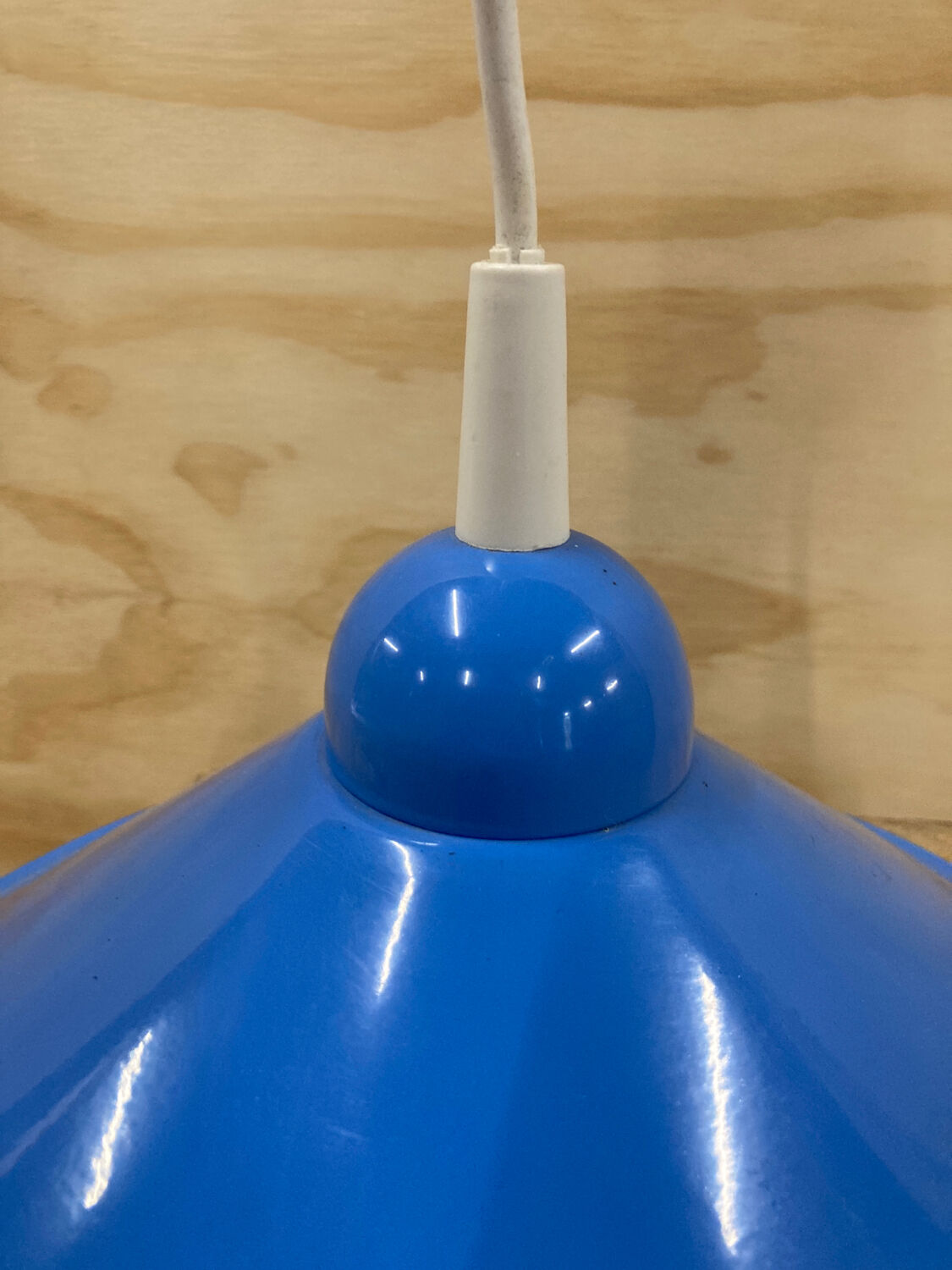 Vintage blue metal pendant light