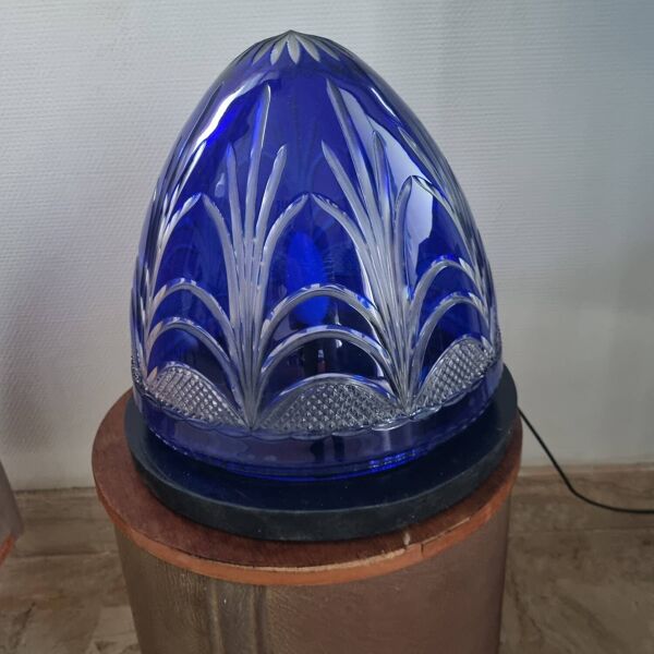 Lampe œuf en cristal St Louis