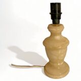 Cut stone lamp base 1960 alabaster 22cm bedside vintage old old vase shape