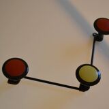 Wall coat rack with 3 hooks circa 1960s