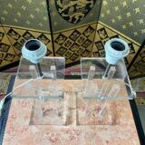 Pair of plexigas lamp legs David Lange