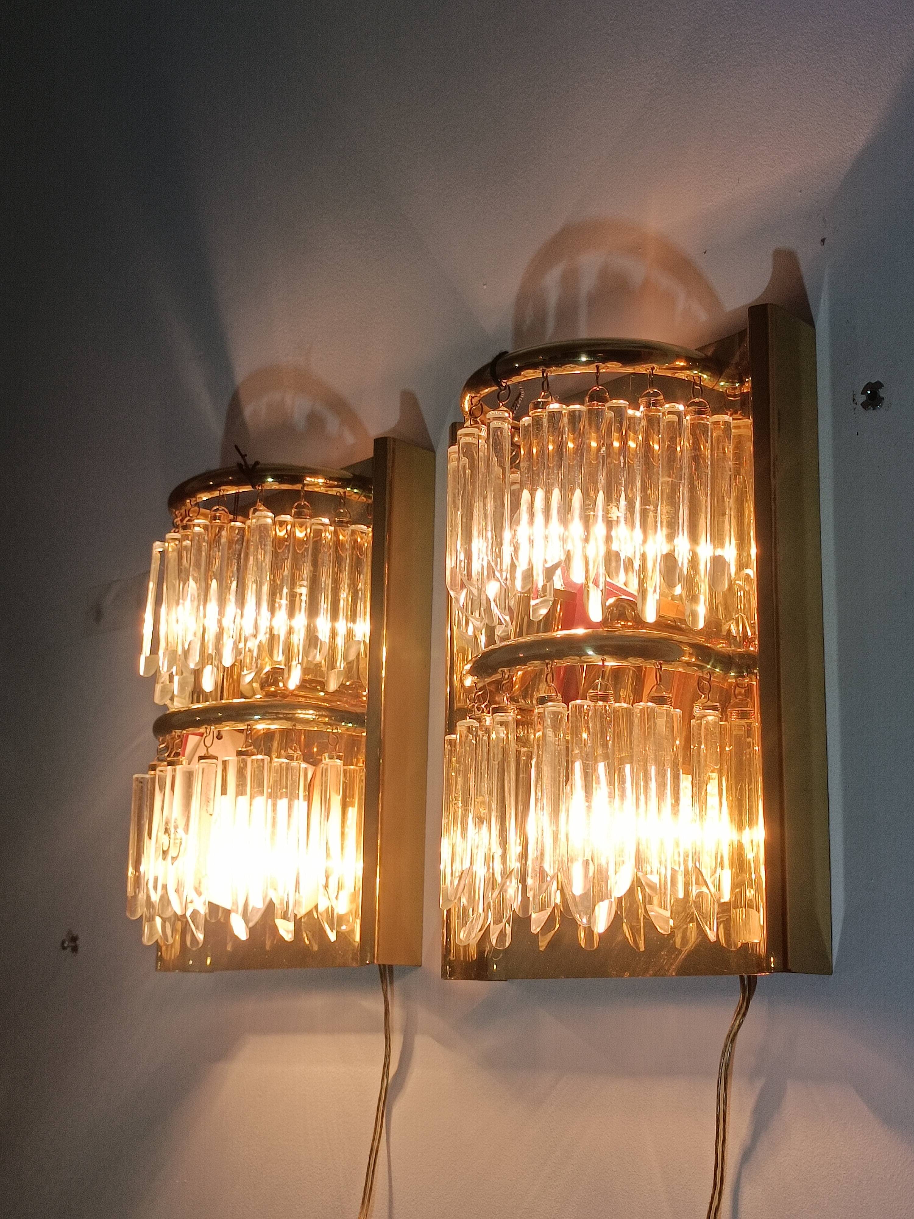 Pair of wall sconces by Lumica 1970s