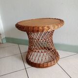 vintage wicker table