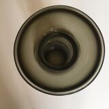 Scandinavian mid century vase in khaki grey glass