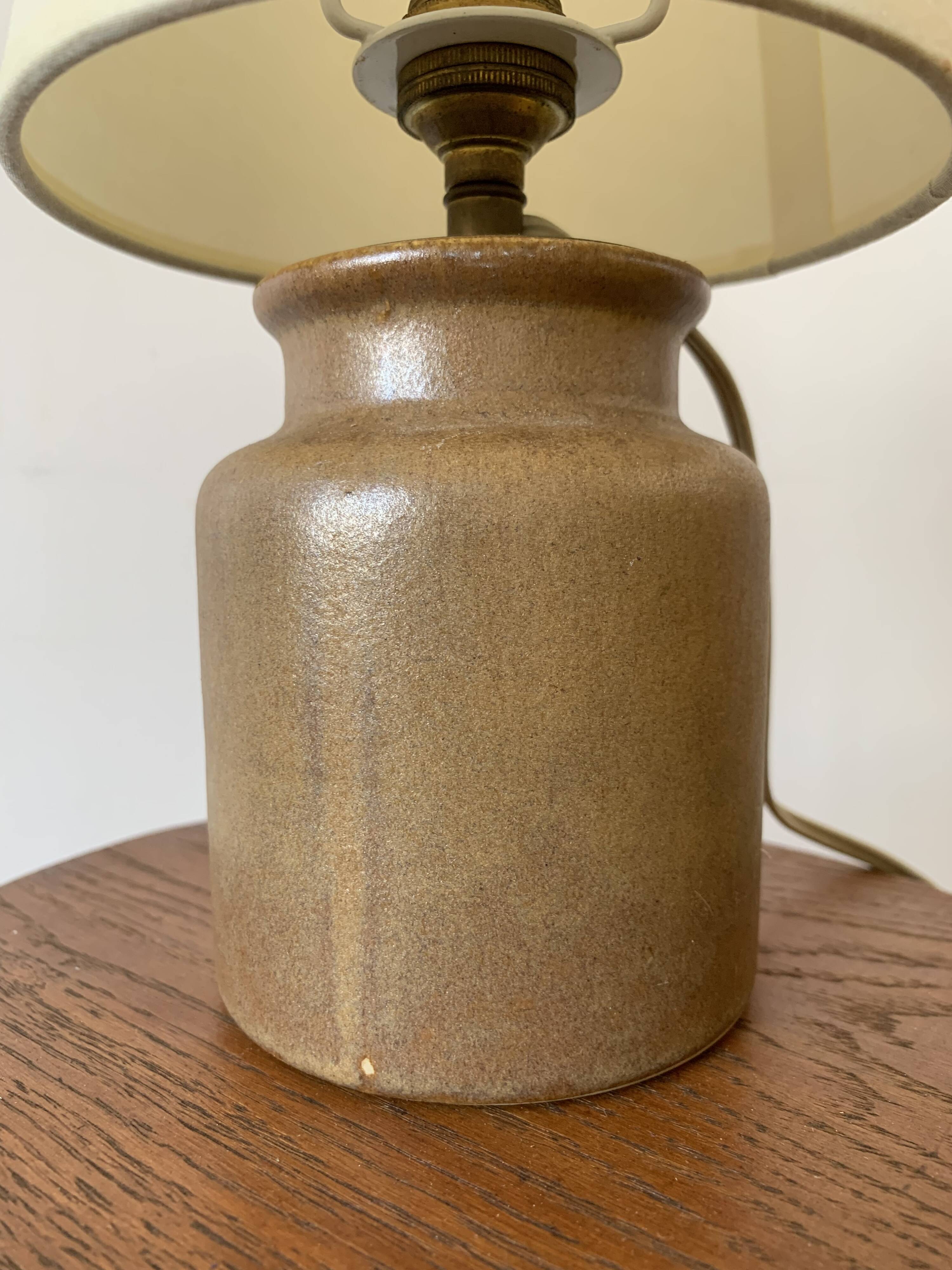 Vintage stoneware lamp
