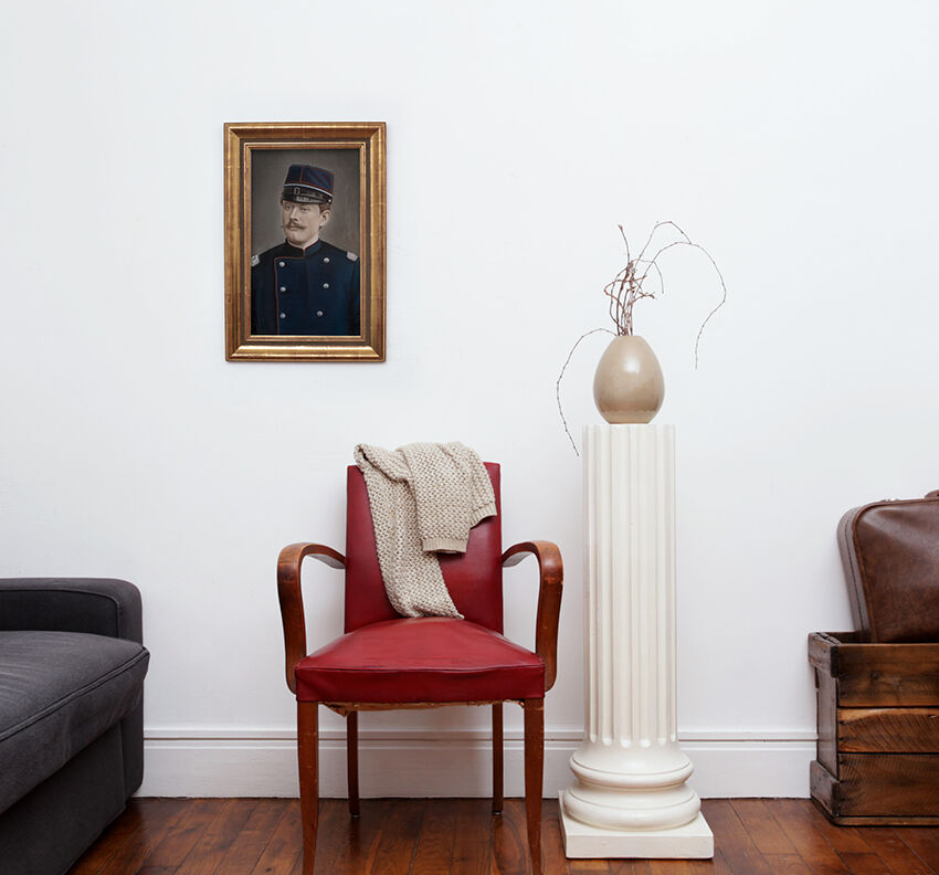 Portrait man pastel 1818 in gold frame