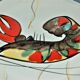 M.B.F.A Pornic - Large plate decorated with lobster
