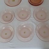12 plates & 1 dish arcoroc rosaline