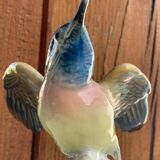 Bird numbered and signed Karl Ens, in Saxon porcelain, nineteenth century