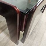 Vintage coffee table by Afra and Tobia Scarpa for Cassina with smoked glass
