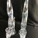 1336 Cristallerie de Vannes Le Châtel (1765-2018) - Pair of candlesticks - Crystal