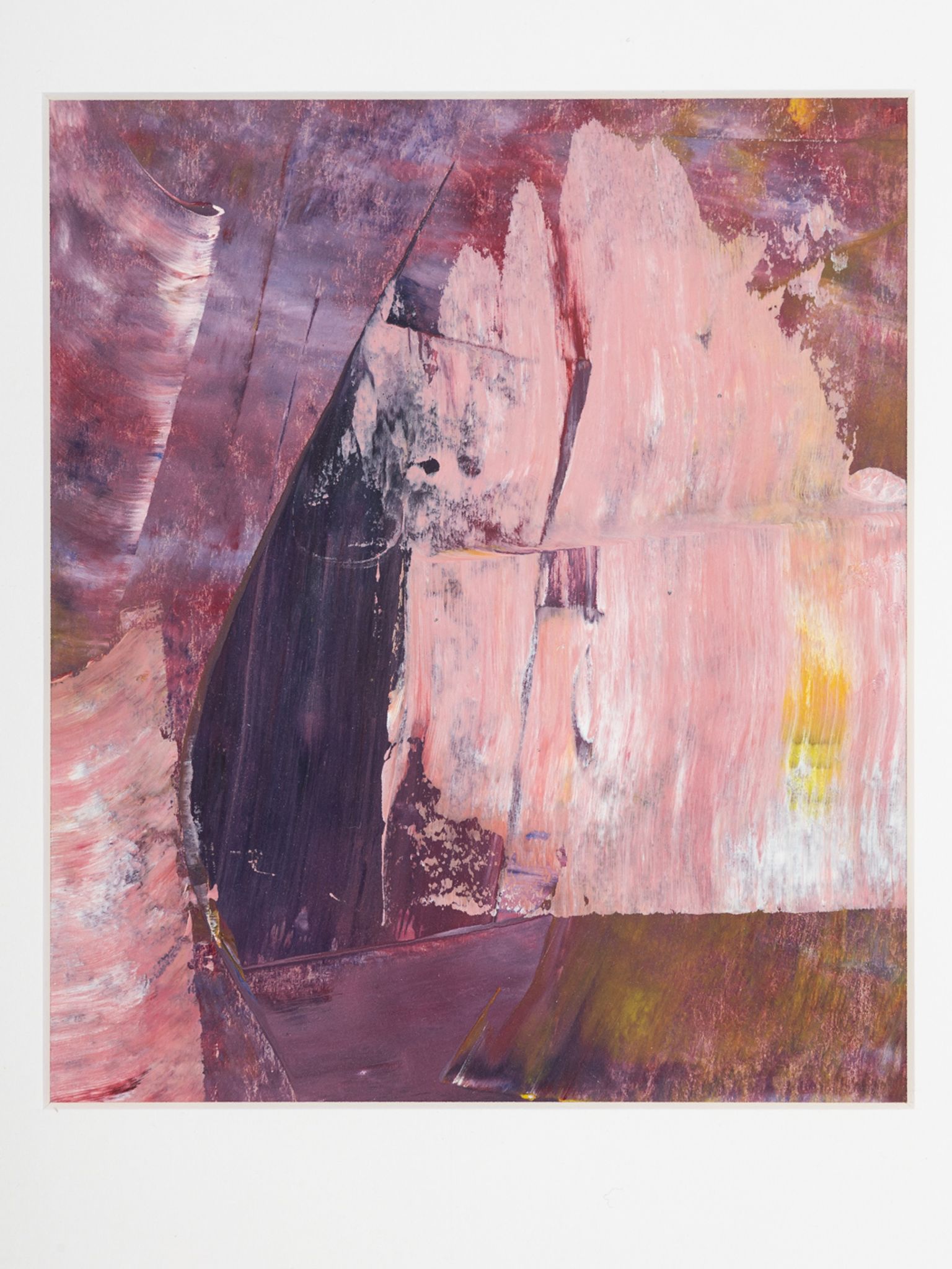 Quartz violet, acrylique sur papier, 36 x 36cm