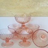 6 large dessert ice cream bowls Rosaline Luminarc France