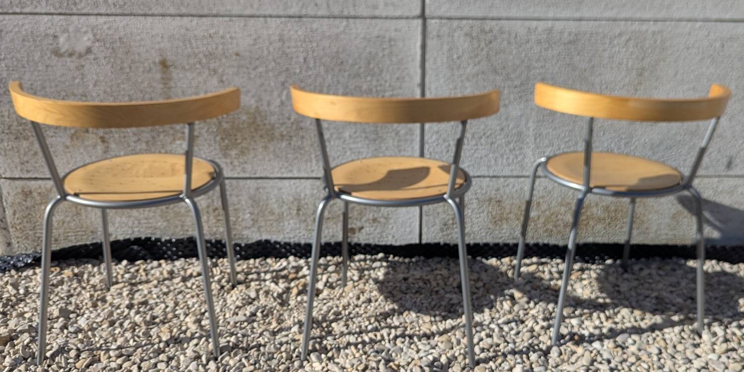 Lot trois chaises vintage Korpo  Lars Norinder ikea