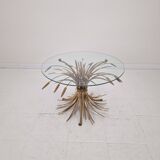 Hollywood Regency Gilded Coco Chanel Style Sheaf of Wheat Coffee Table, 197