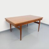 Vintage rectangular Scandinavian dining table by Ejvind A. Johansson teak