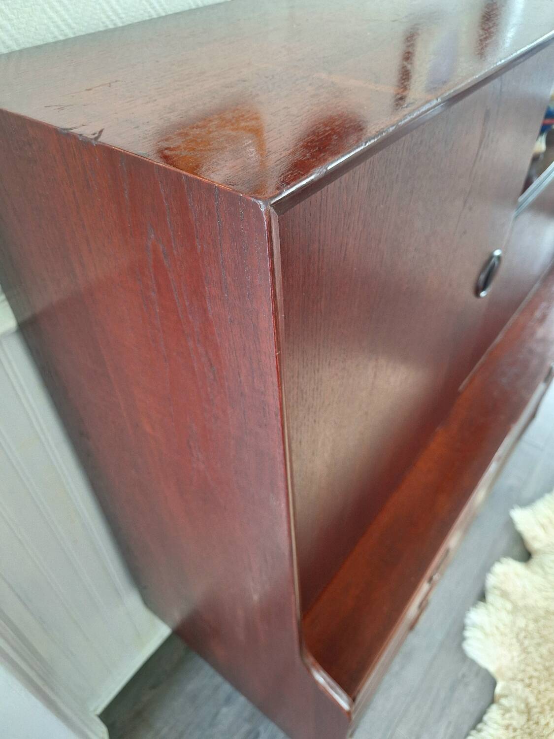 Vintage Louis van Teeffelen sideboard for Wébé, antique secretary buffet