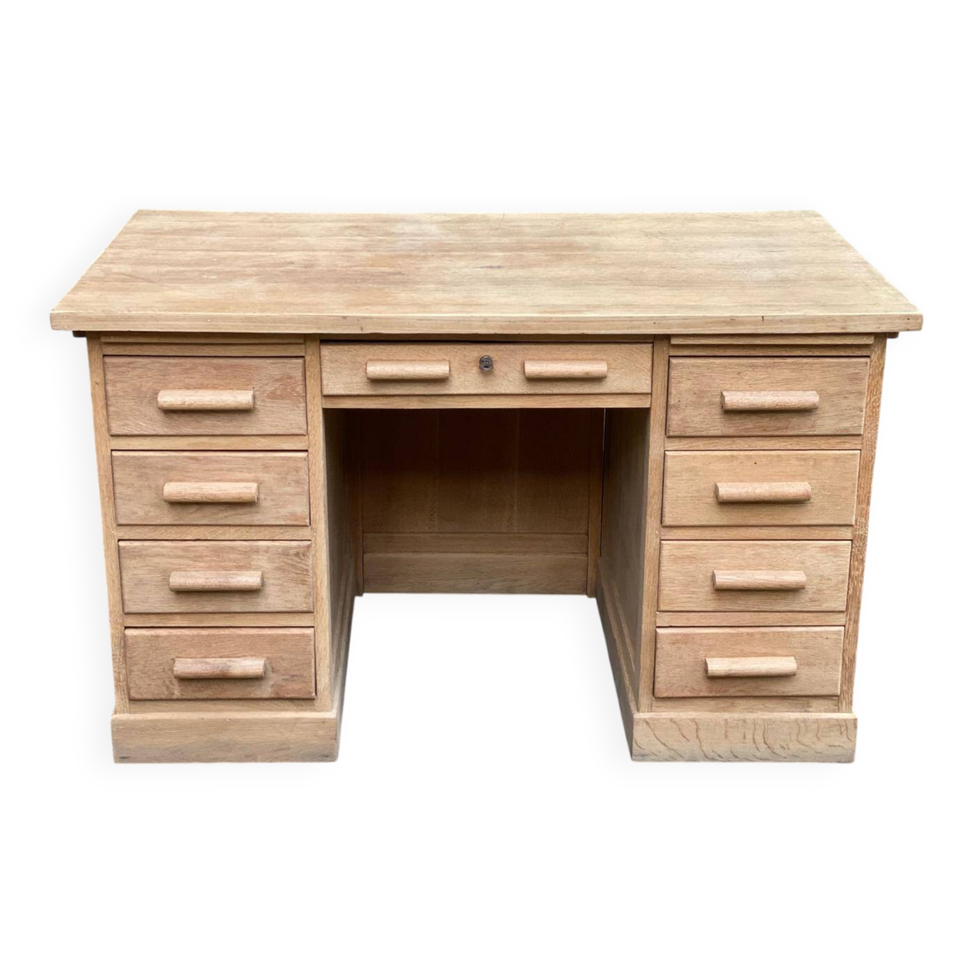 Renovated 19th century solid oak administrative office 127cm