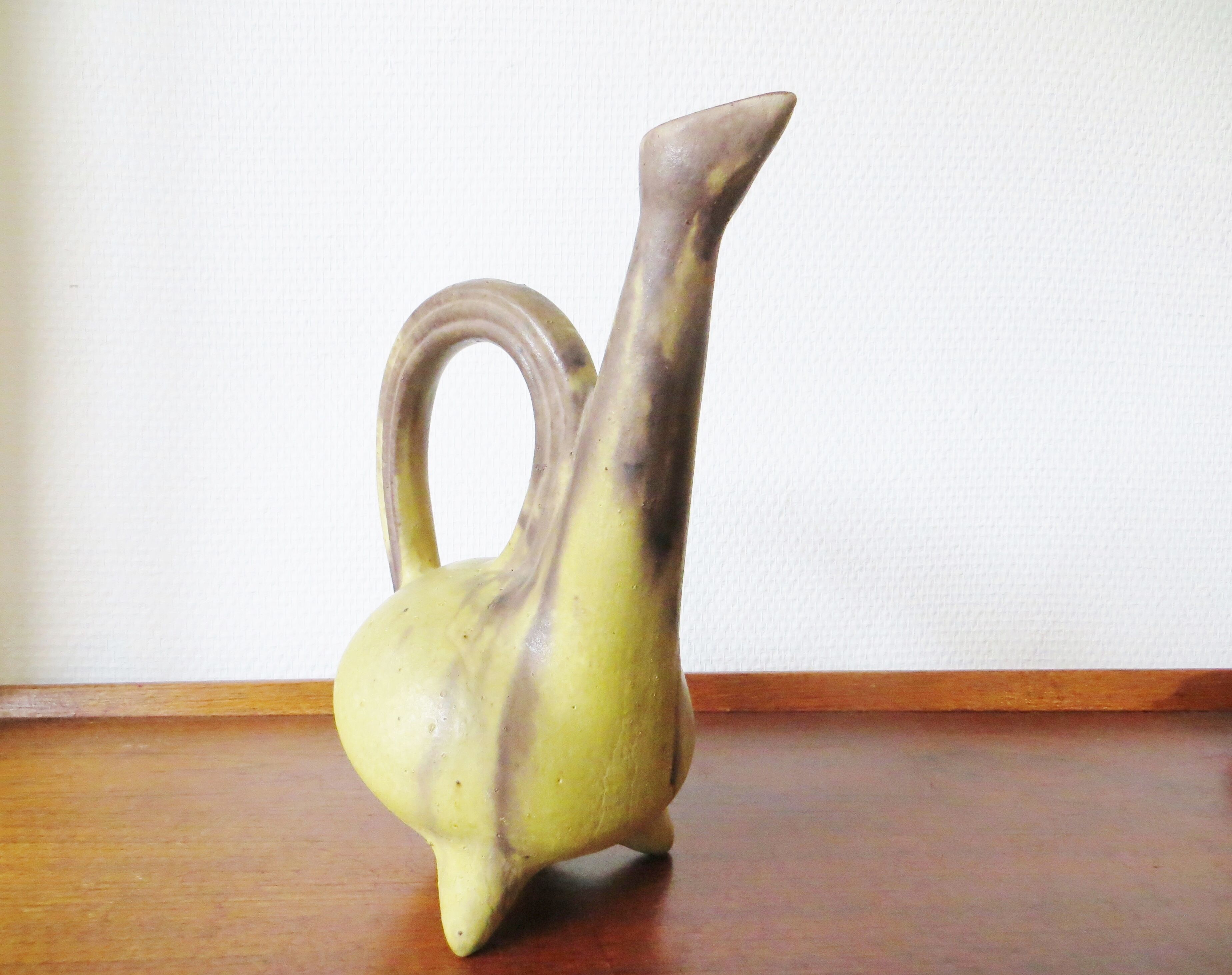 Pitcher ceramic zoomorphic vallauris