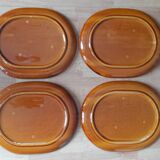 Set of 4 fondue plates - Saint Clément France