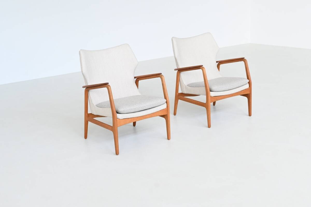 A. Madsen and H. Schubell Karen lounge chairs Bovenkamp Netherlands 1960