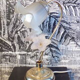Golden metal flower lamp