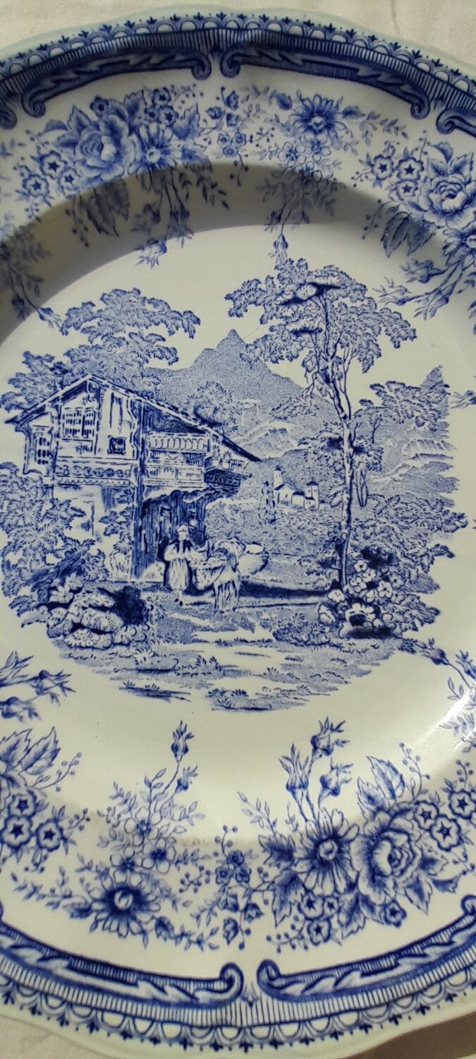 Plate Kg Lunéville model cottage tea
