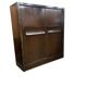 Vintage brutalist buffet/bar/dark wood sideboard