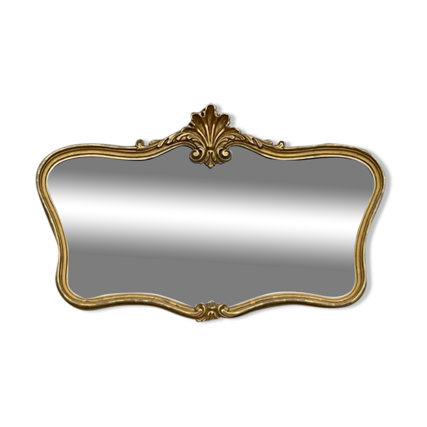 Miroir en résine doré