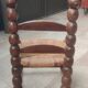 Rustic chair turned wood / design 20 th century