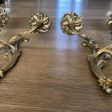Pair of bronze wall lamps