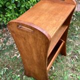Magazine holder end of sofa 40s oak