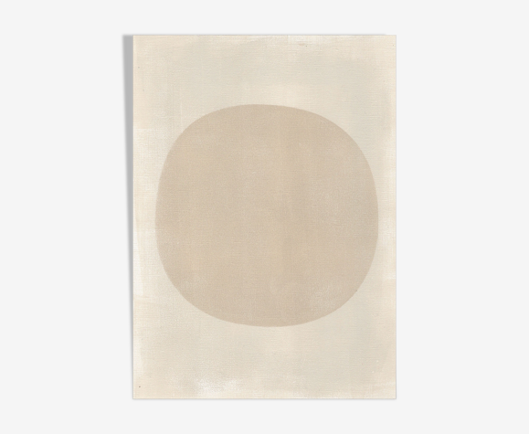 Peinture sur papier illustration abstraite datée et signée Eawy sans cadre M264