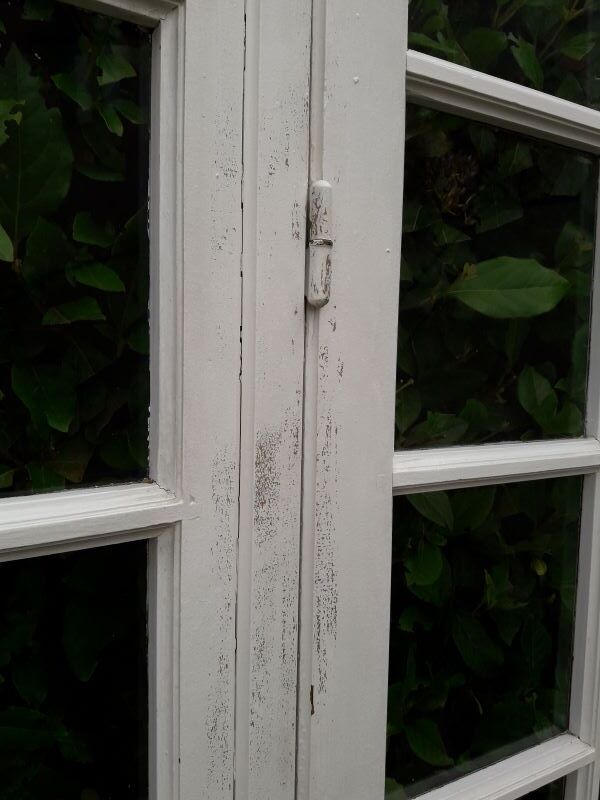 Oak arched bay window door H219xW267,5 small tiles