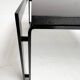 Black granite side table or coffee table from the 1980’s