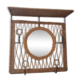 Coat rack dressing room vintage rattan year 50