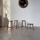 Round rattan mirror 1980