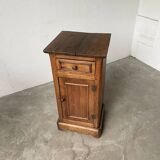 Rustic oak bedside table 1900