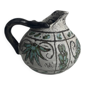 Massier Vallauris, bulbous jug, glazed earthenware, early 20th century.