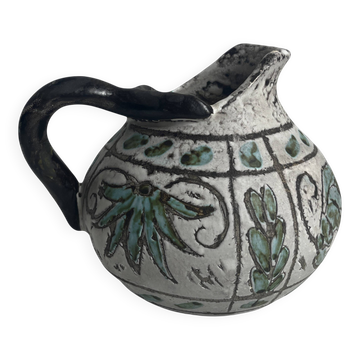 Massier Vallauris, bulbous jug, glazed earthenware, early 20th century.