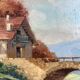 Tableau HSP "Landscape by the River" signed Bizet (mid-20th century school)