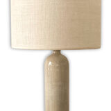 Stoneware and woven jute lamp